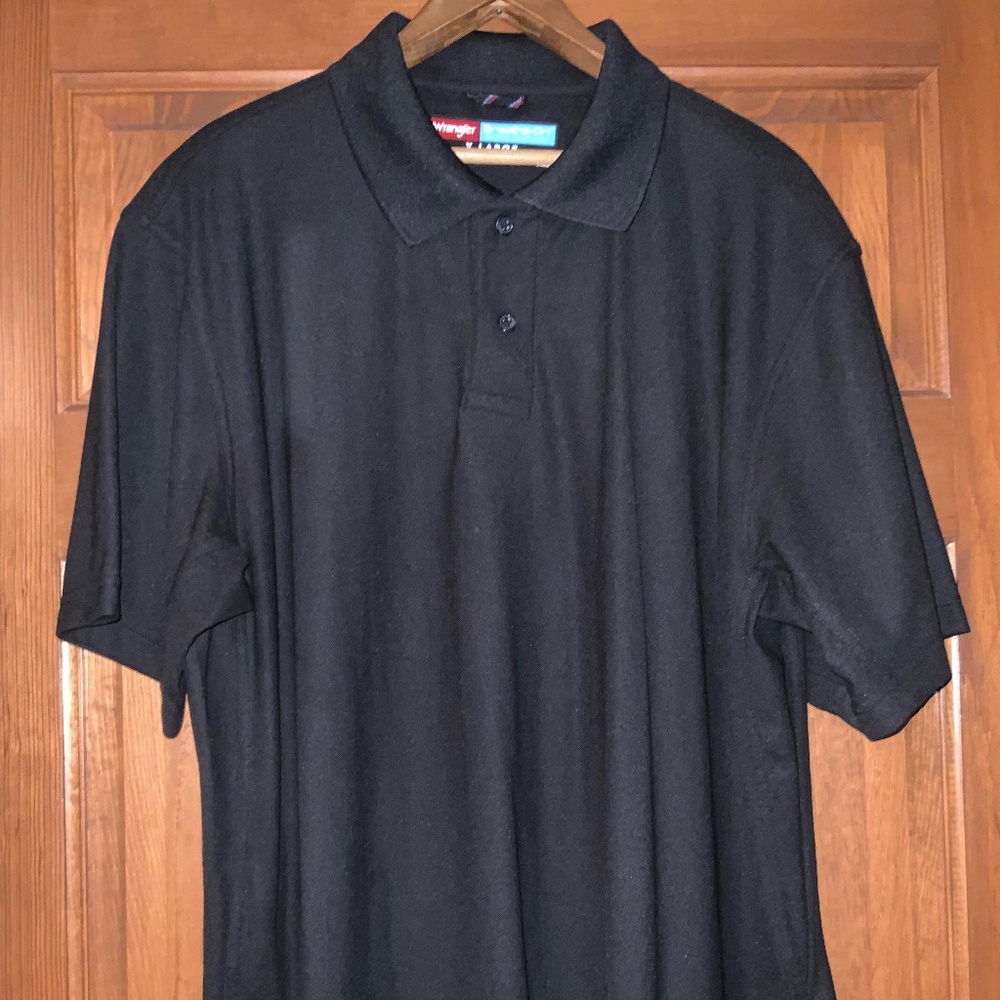 Wrangler Polo Shirt, Mens XL, Black
